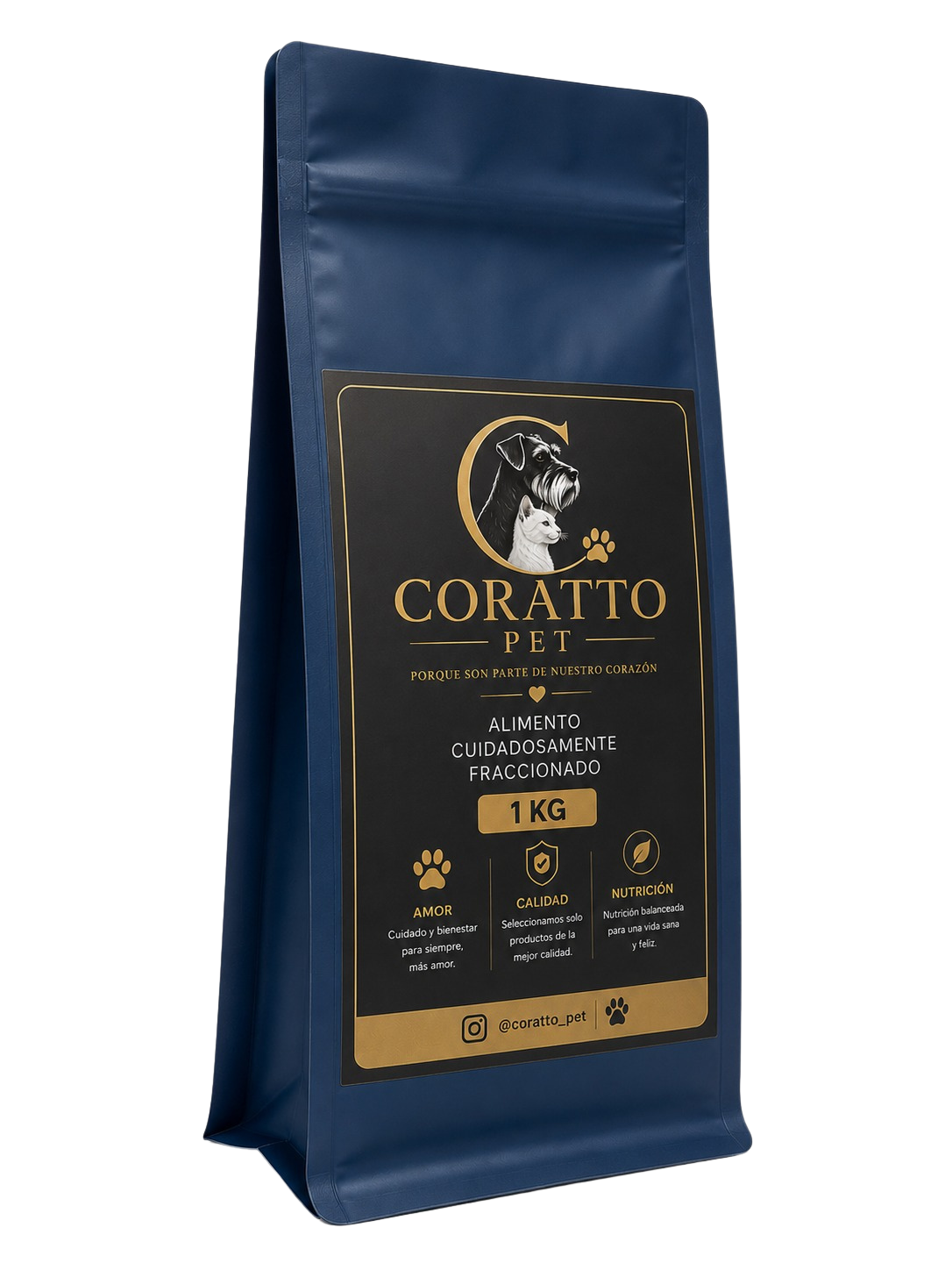 Bolsa azul para gato de un kilogramo