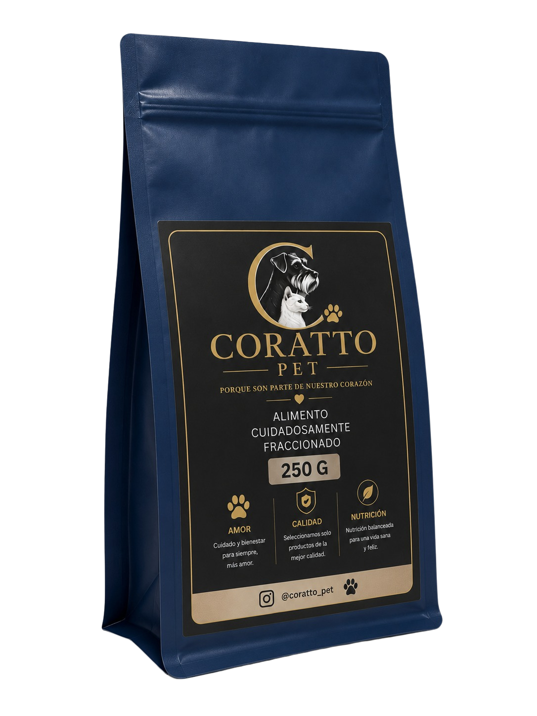 Bolsa azul para gato de 250 gramos