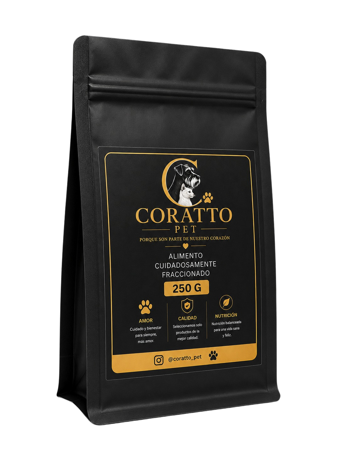 Bolsa negra para perro de 250 gramos